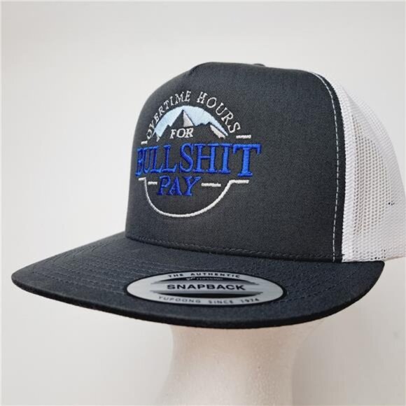 Rich Men North Of Richmond BS Overtime Pay Flat Bill Mesh Snapback Cap Hat Gray main image 5